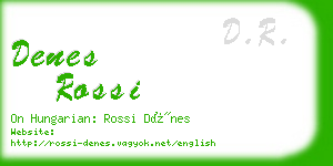 denes rossi business card